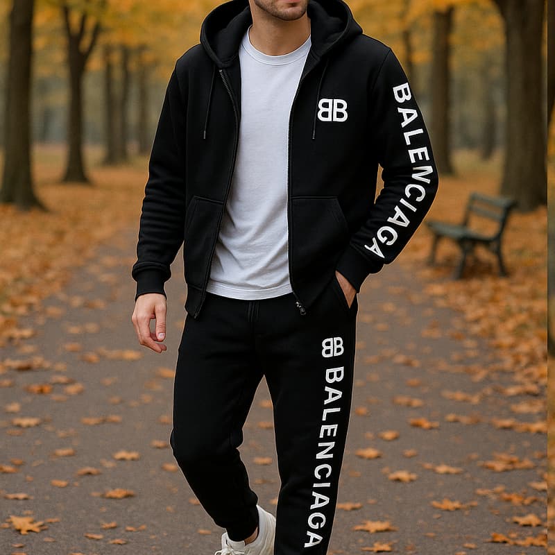 ست سوییشرت شلوار مردانه بالنسیاگا مدل Hami-مشکی